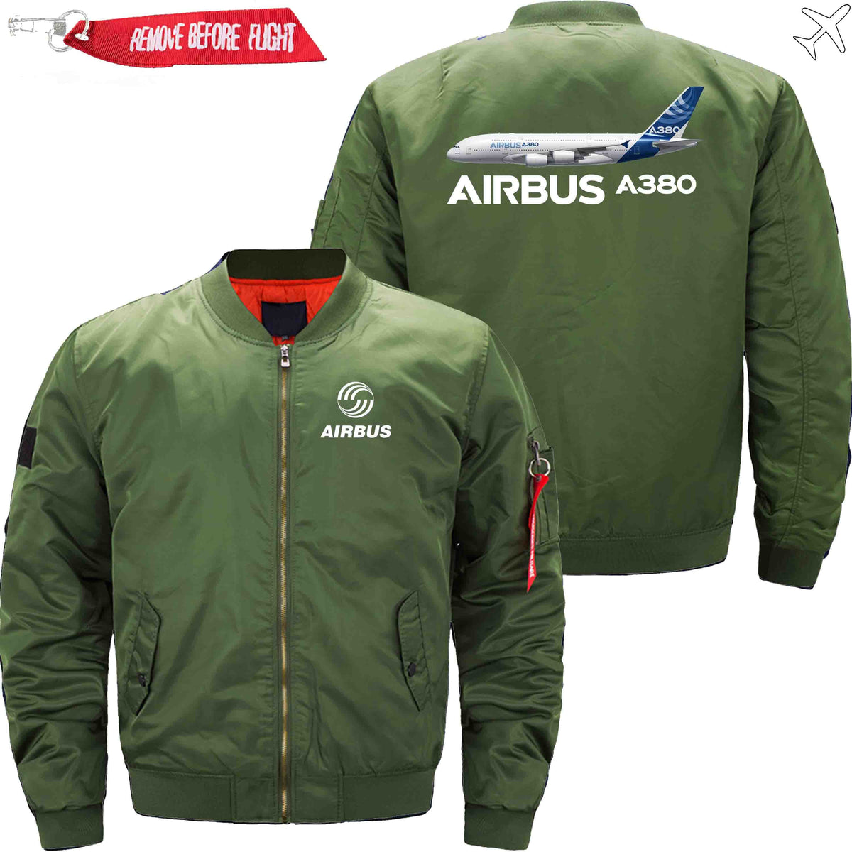 PilotsX Jacket Army green thin / XS Airbus A380 Jacket -US Size