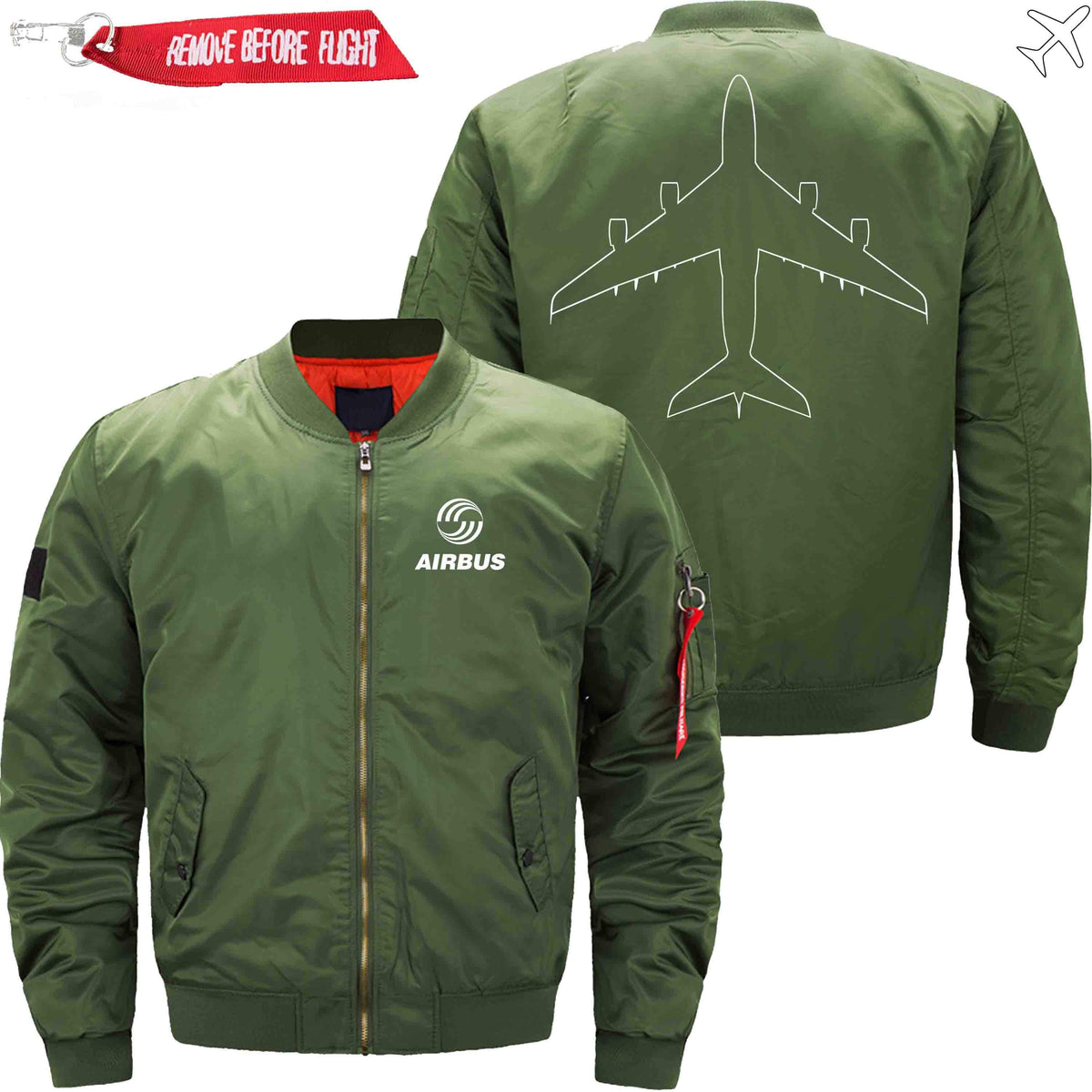 PilotsX Jacket Army green thin / XS Airbus A380 Jacket -US Size