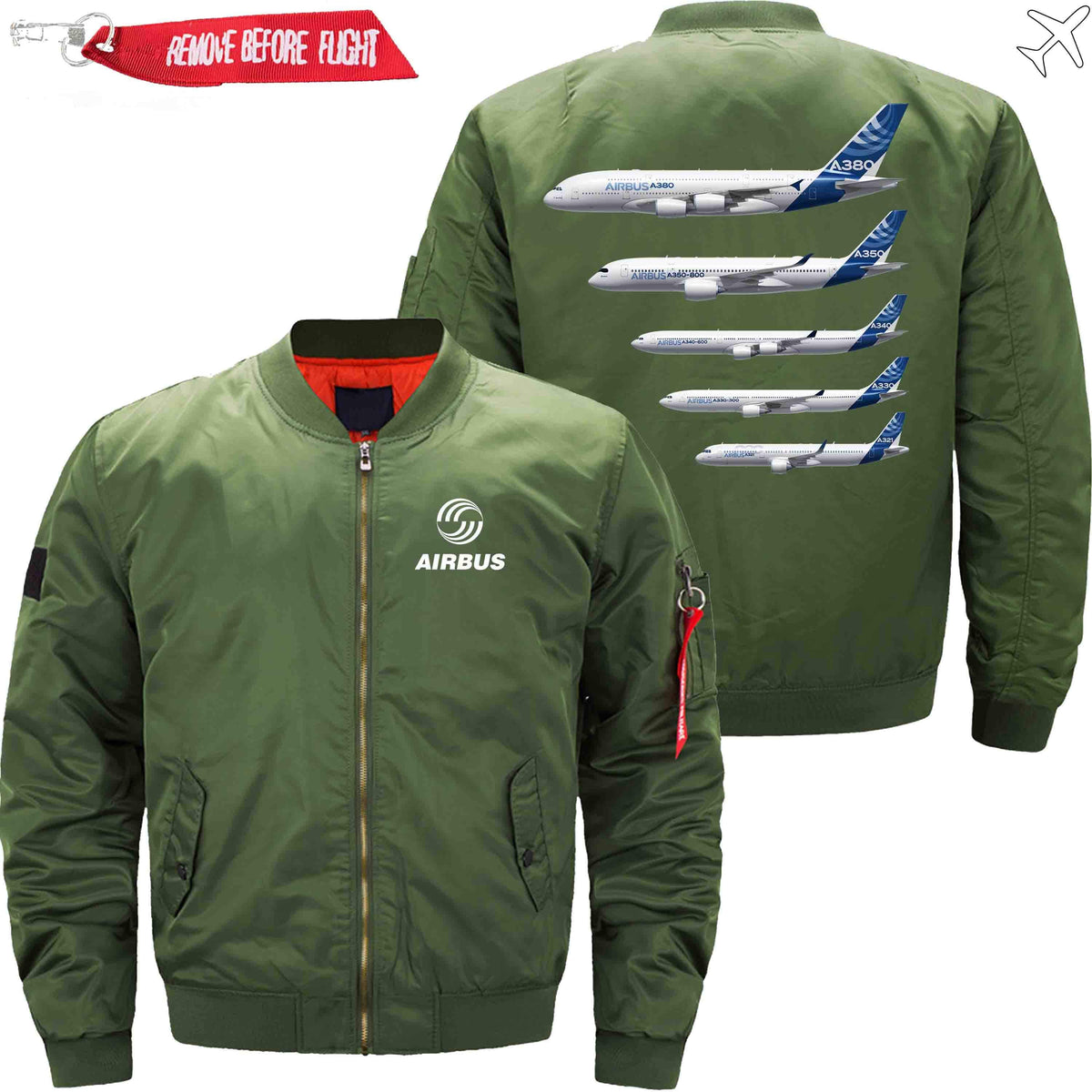 PilotsX Jacket Army green thin / XS Airbus Family Jacket -US Size