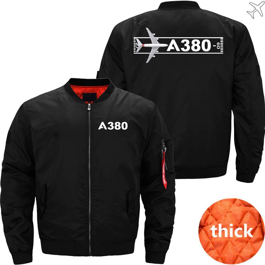 PilotsX Jacket Black thick / S Airbus A380 With Runway