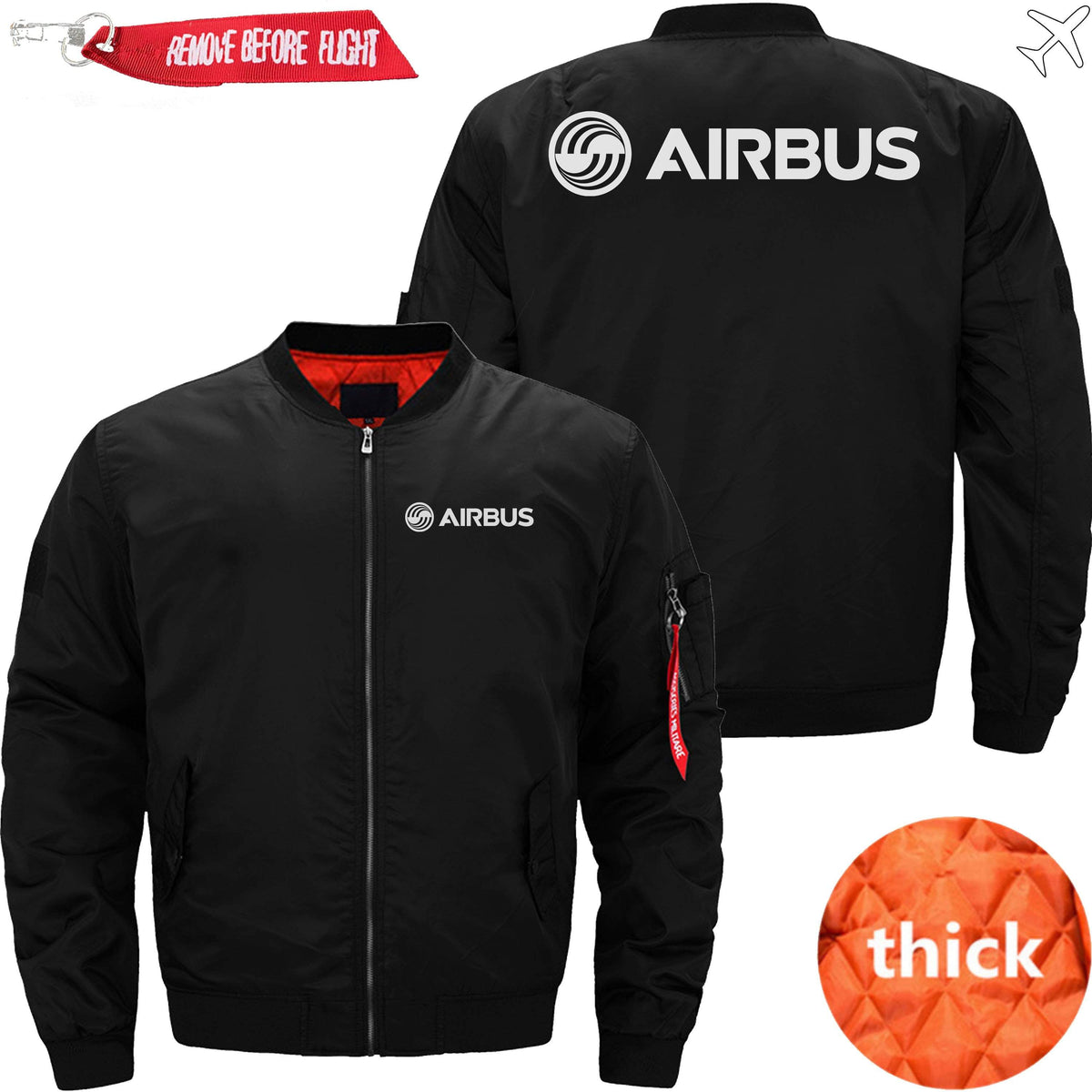 PilotsX Jacket Black thick / S Airbus Logo Jacket -US Size