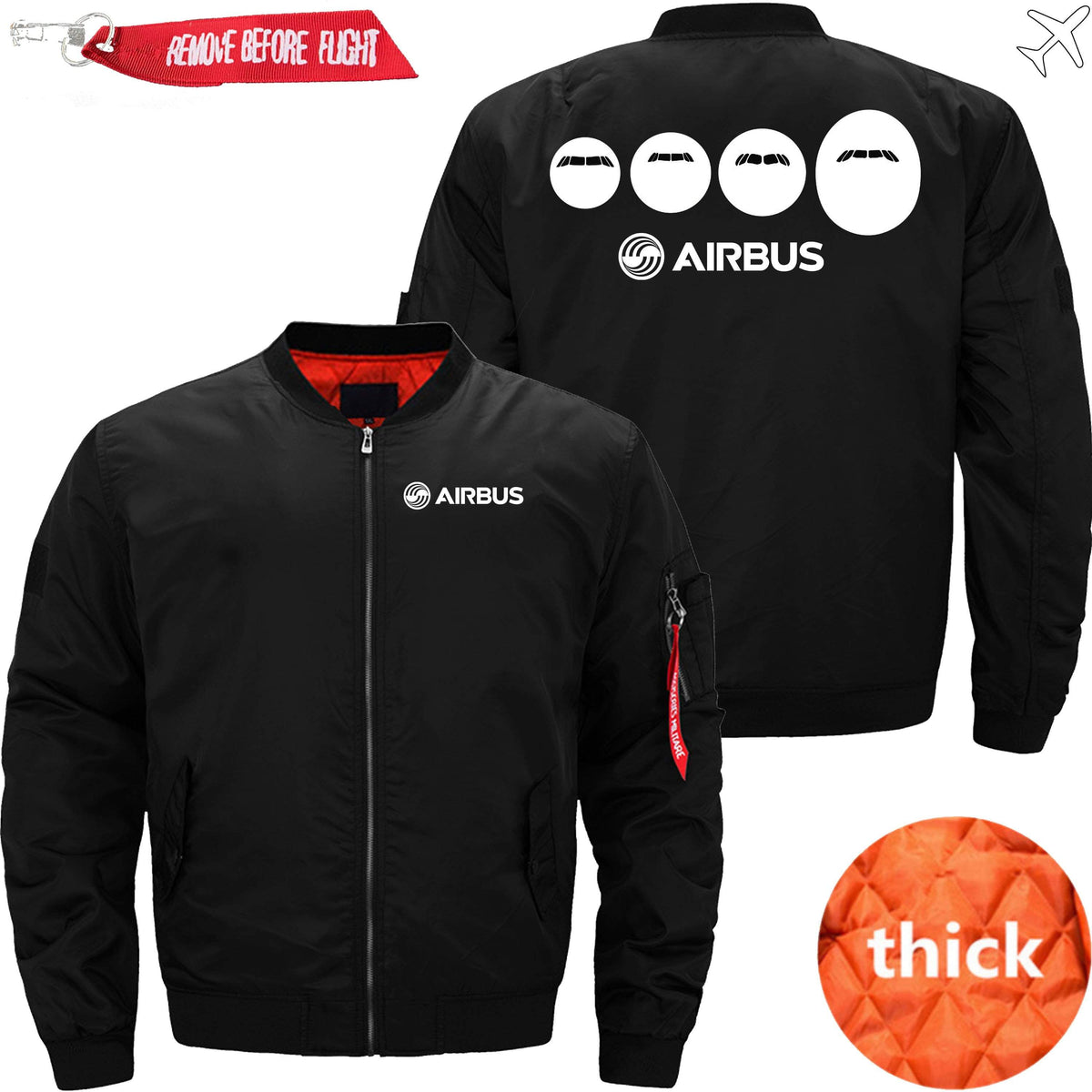 PilotsX Jacket Black thick / XS Airbus Family Jacket -US Size