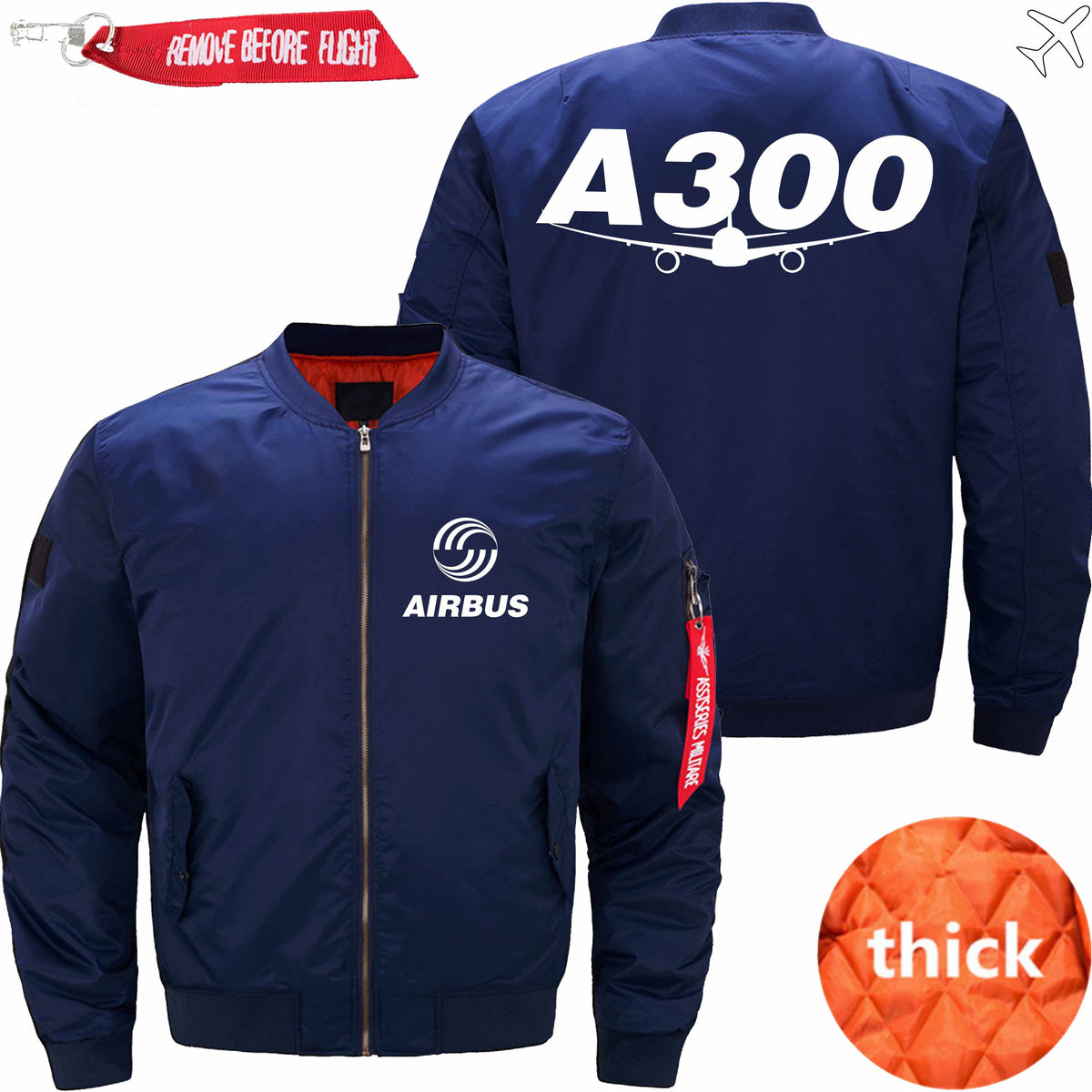 PilotsX Jacket Dark blue thick / S Airbus A300 Jacket -US Size