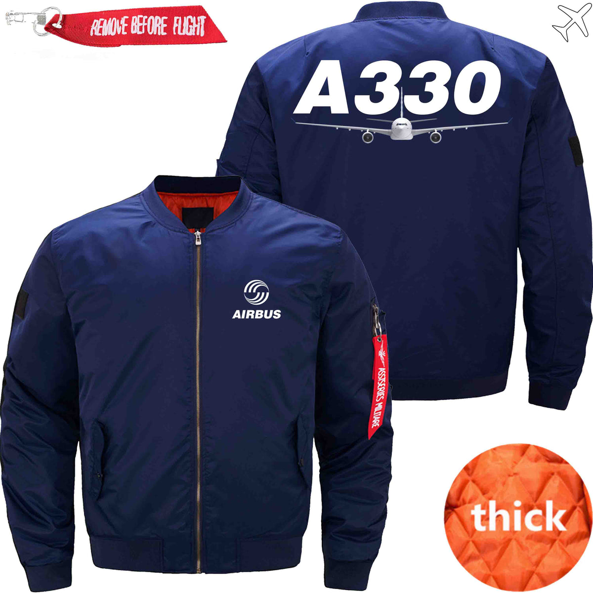 PilotsX Jacket Dark blue thick / S Airbus A330 Jacket -US Size