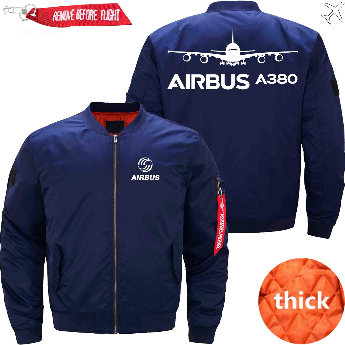 PilotsX Jacket Dark blue thick / S Airbus A380 Jacket -US Size