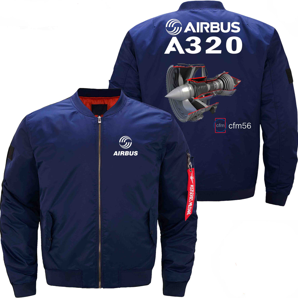 PilotsX Jacket Dark blue thin / S Airbus A320 cfm 56 Jacket -US Size