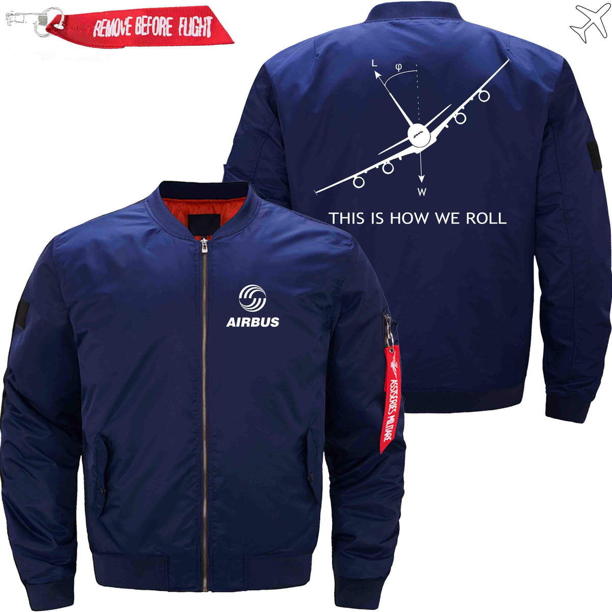 PilotsX Jacket Dark blue thin / XS THIS IS HOW WE ROLL A380 Jacket -US Size