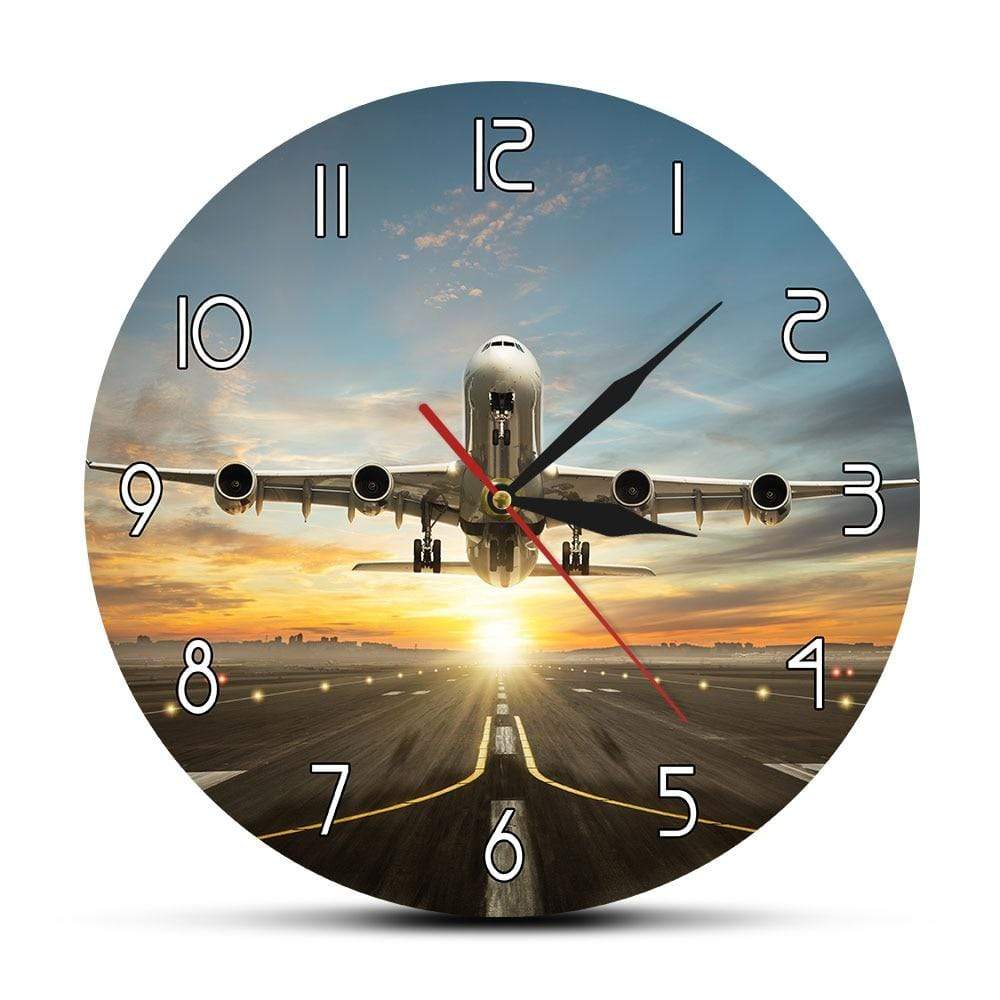 PILOTSX Wall Clock A340 Commercial Jetliner Wall Clock