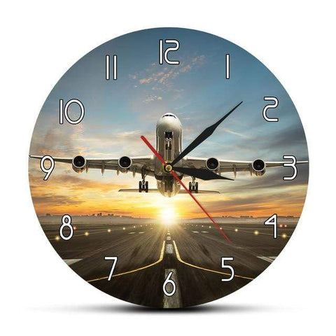 PILOTSX Wall Clock No Frame A340 Commercial Jetliner Wall Clock