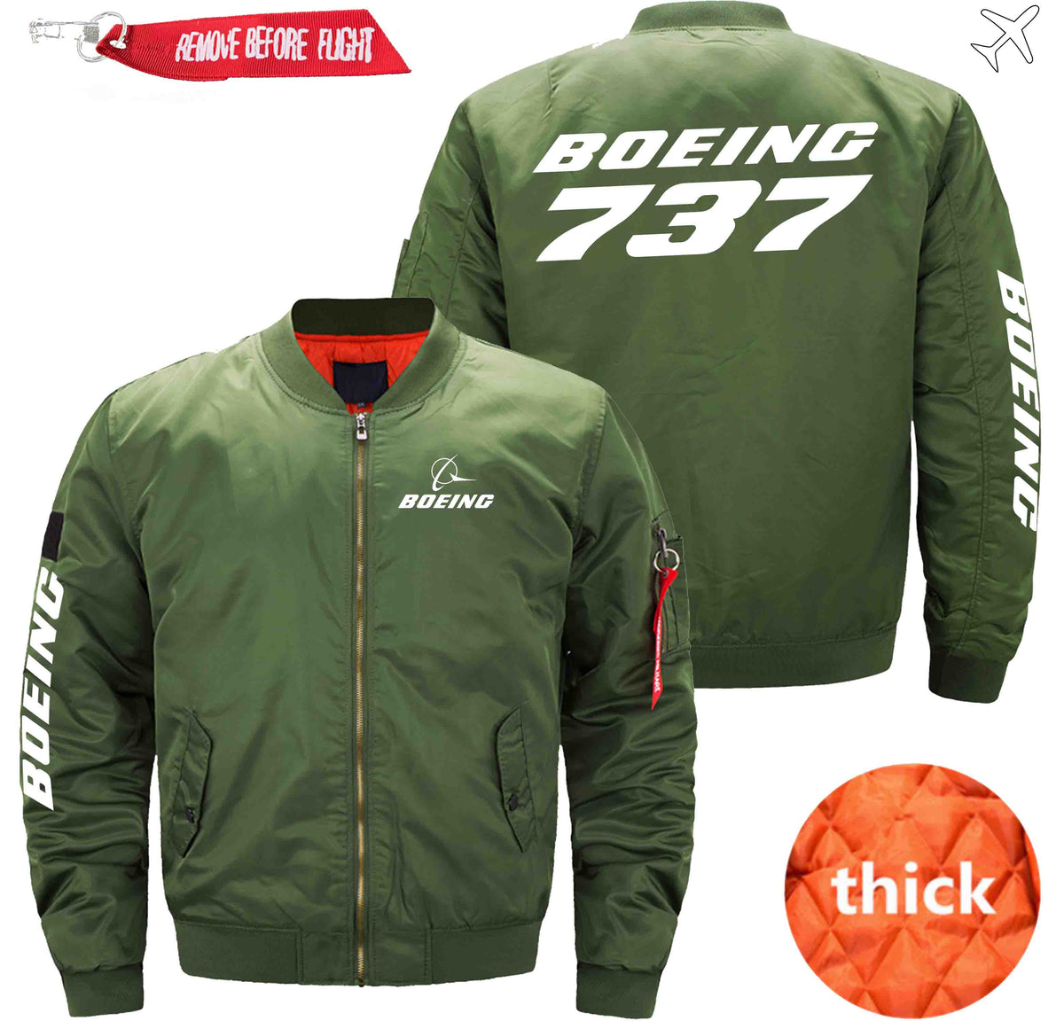 PilotX Jacket Army green thick / S B 737 Jacket -US Size