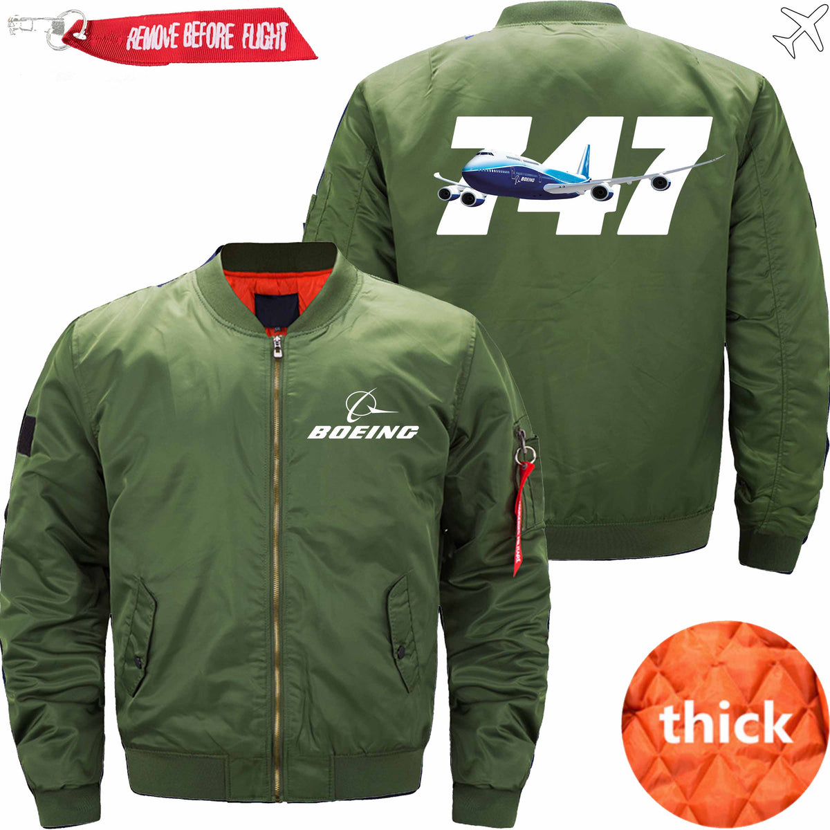 PilotX Jacket Army green thick / S B 747 Jacket -US Size