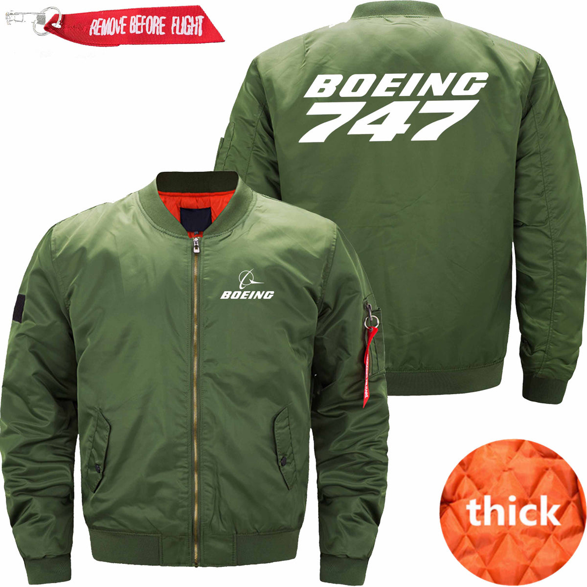 PilotX Jacket Army green thick / S B 747 Jacket -US Size