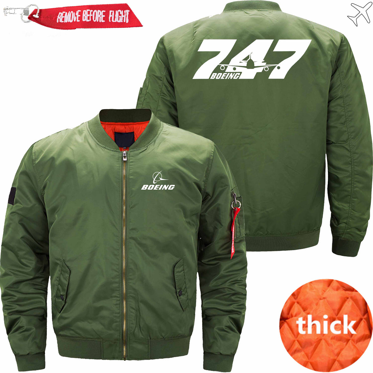 PilotX Jacket Army green thick / S B 747 Jacket -US Size