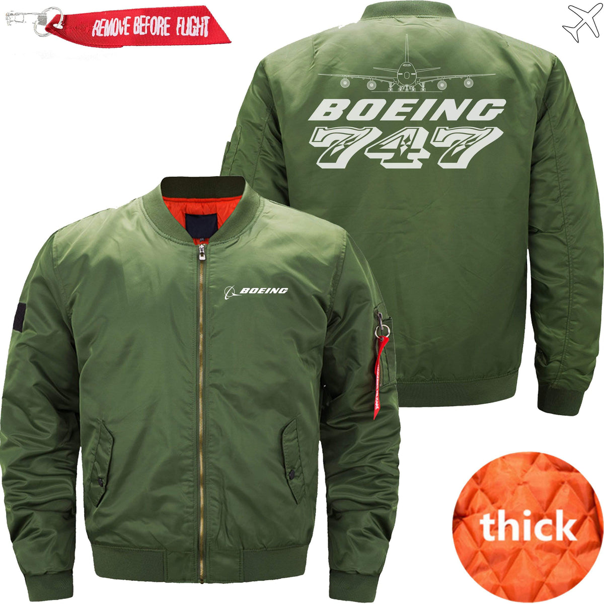 PilotX Jacket Army green thick / S The 747 Jacket -US Size