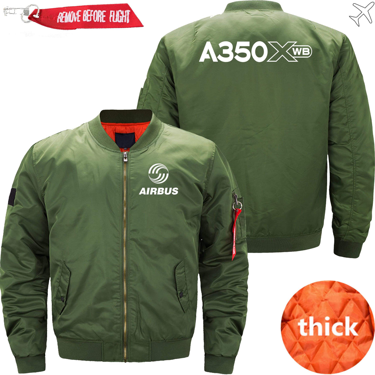 PilotX Jacket Army green thick / XS A350Xwb