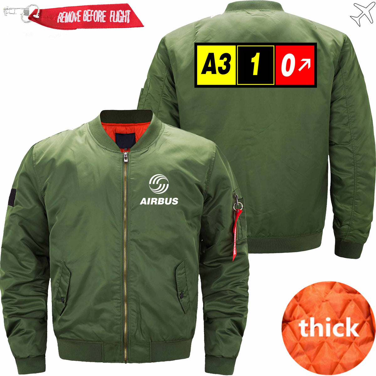 PilotX Jacket Army green thick / XS AIRBUS A310 Jacket -US Size