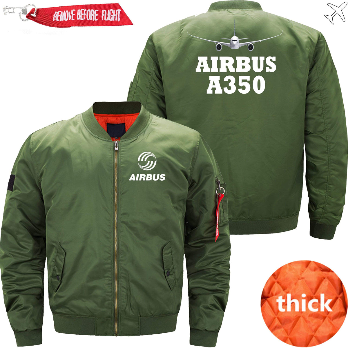 PilotX Jacket Army green thick / XS Airbus A350