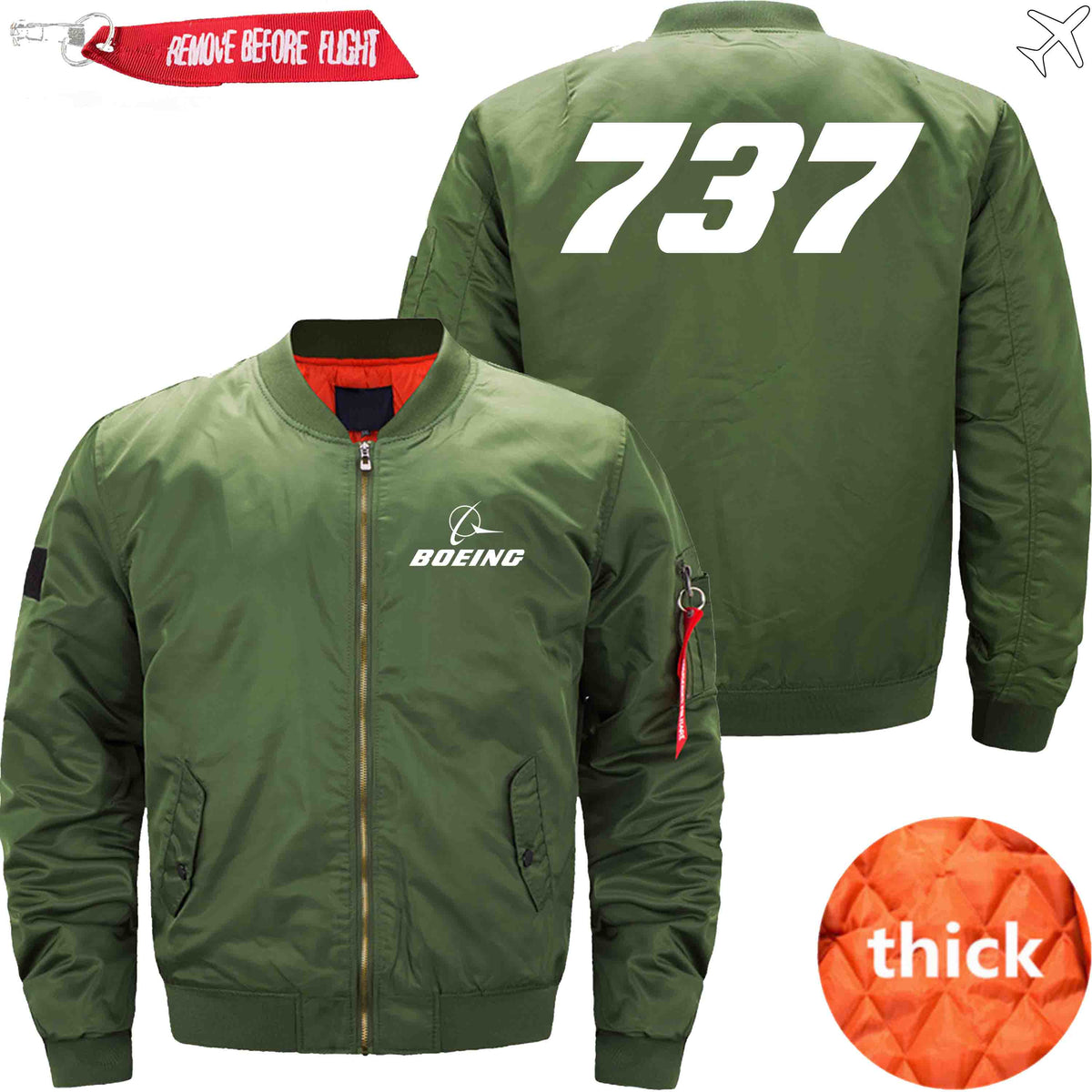 PilotX Jacket Army green thick / XS B 737 Jacket -US Size