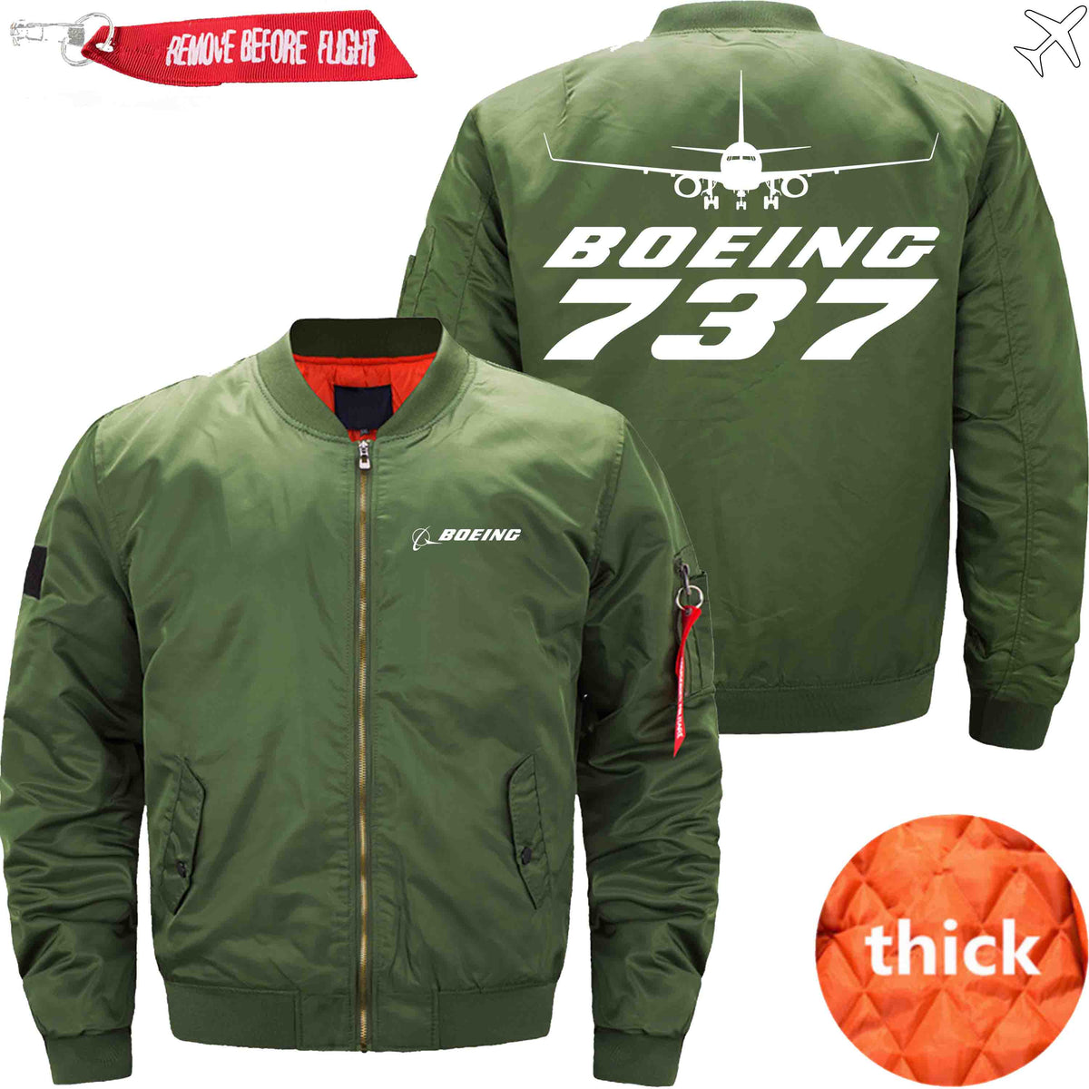 PilotX Jacket Army green thick / XS B 737 Jacket -US Size