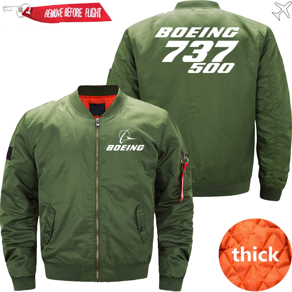 PilotX Jacket Army green thick / XS Boeing 737-500