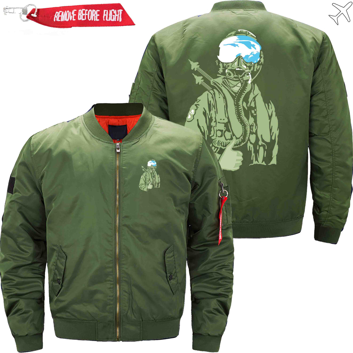 PilotX Jacket Army green thin / S Ames Bros F 15 Jacket -US Size