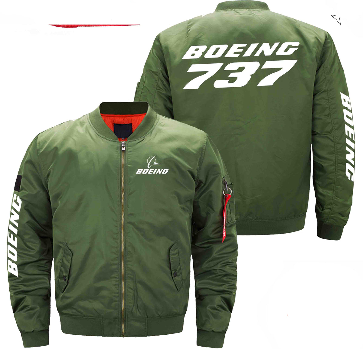 PilotX Jacket Army green thin / S B 737 Jacket -US Size