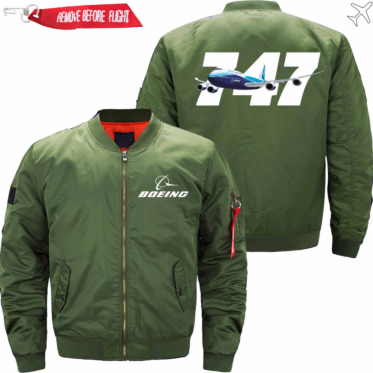 PilotX Jacket Army green thin / S B 747 Jacket -US Size