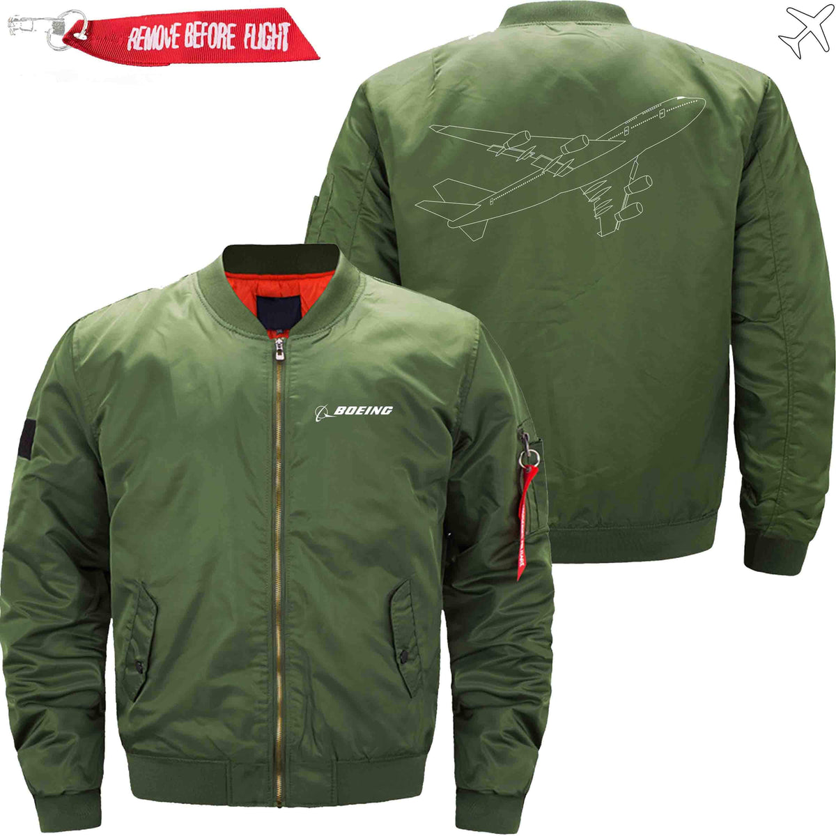 PilotX Jacket Army green thin / S B 747 Jacket -US Size