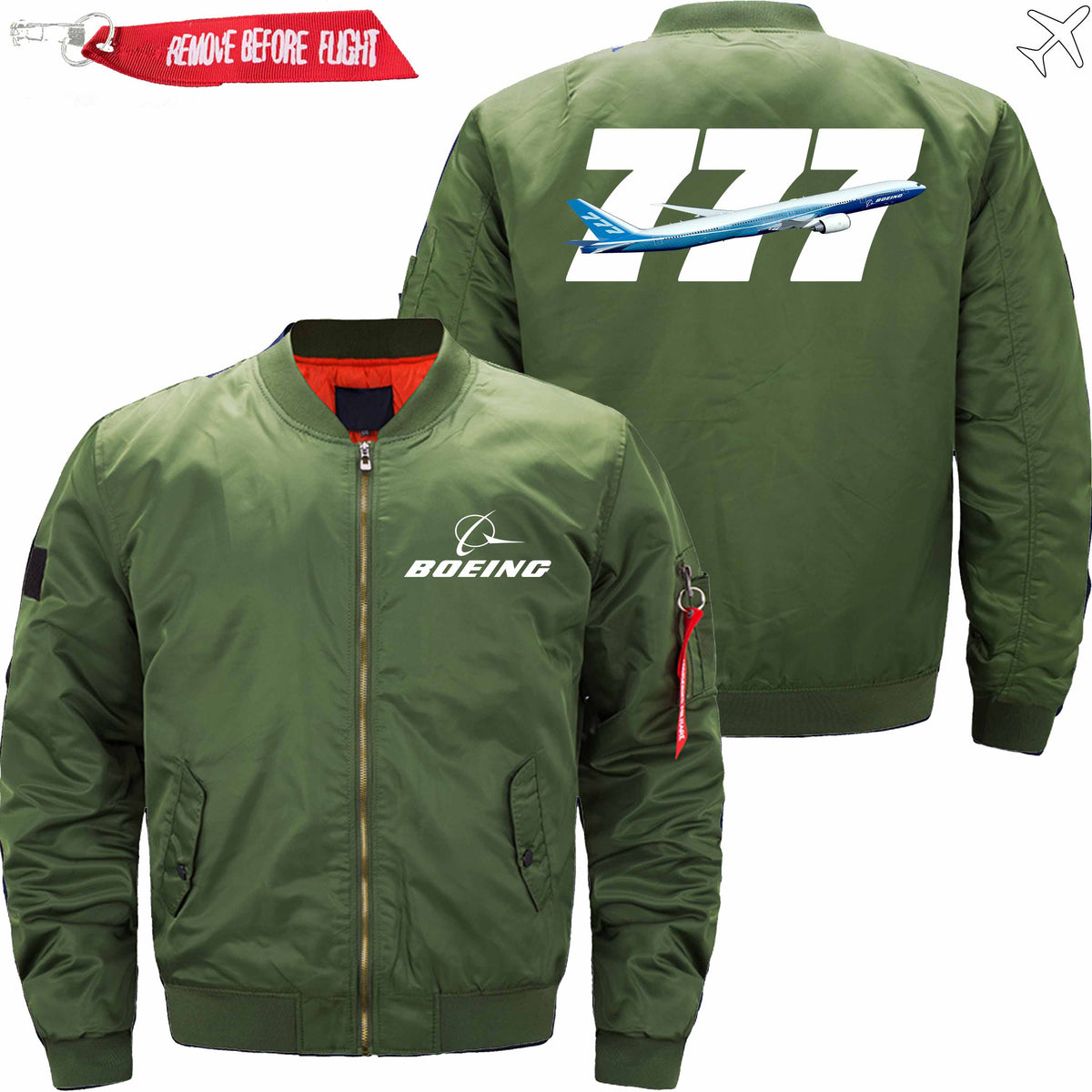 PilotX Jacket Army green thin / S B 777 Jacket -US Size