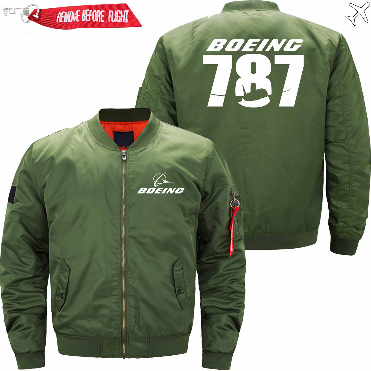 PilotX Jacket Army green thin / S B-787 Jacket -US Size