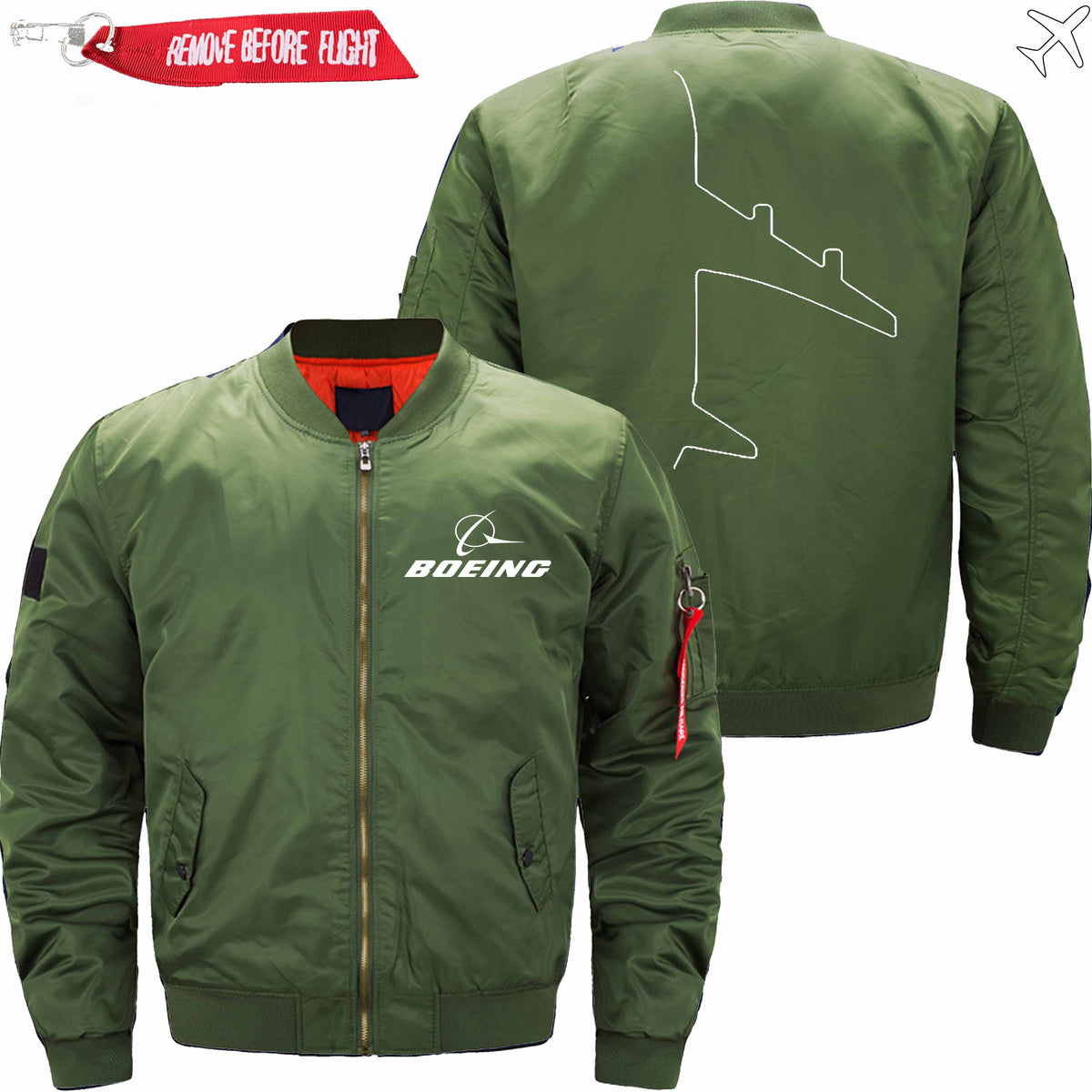 PilotX Jacket Army green thin / S B Aircraft Shape Jacket -US Size