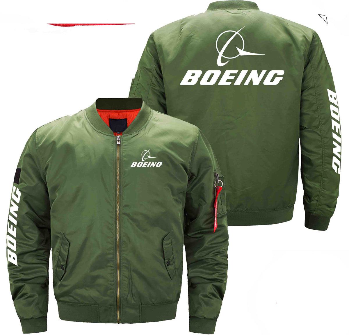 PilotX Jacket Army green thin / S B LOGO Jacket -US Size