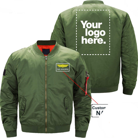 PilotX Jacket Army green thin / S Custom Name & Logo Designed Jacket -US Size