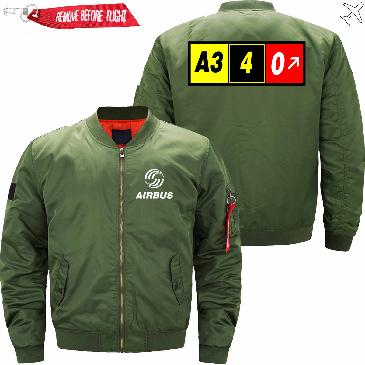 PilotX Jacket Army green thin / XS AIRBUS A340 Jacket -US Size