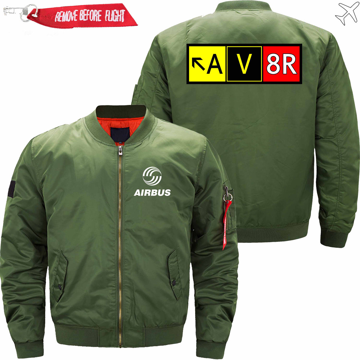 PilotX Jacket Army green thin / XS AIRBUS AV8R Jacket -US Size