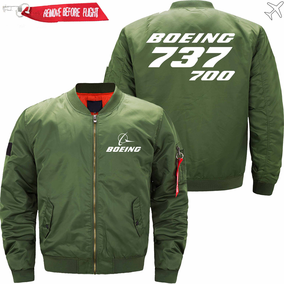 PilotX Jacket Army green thin / XS B 737-700 Jacket -US Size