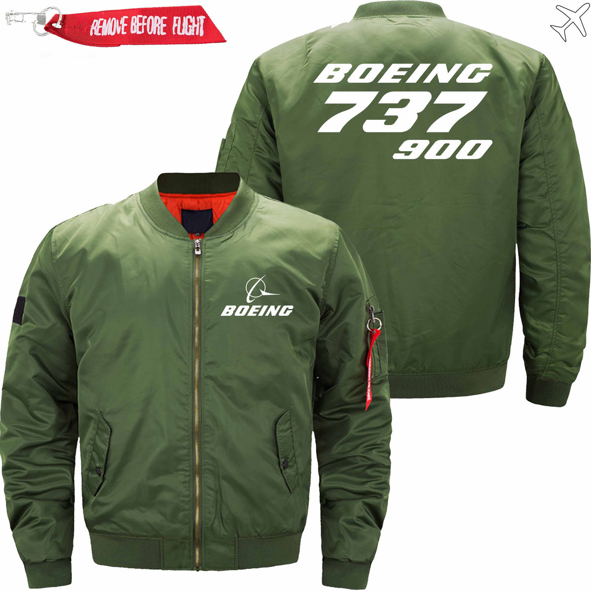 PilotX Jacket Army green thin / XS B 737-900 Jacket -US Size