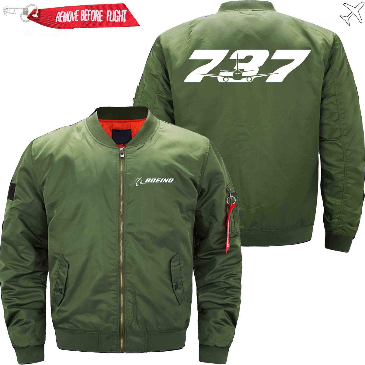 PilotX Jacket Army green thin / XS B 737 Jacket -US Size