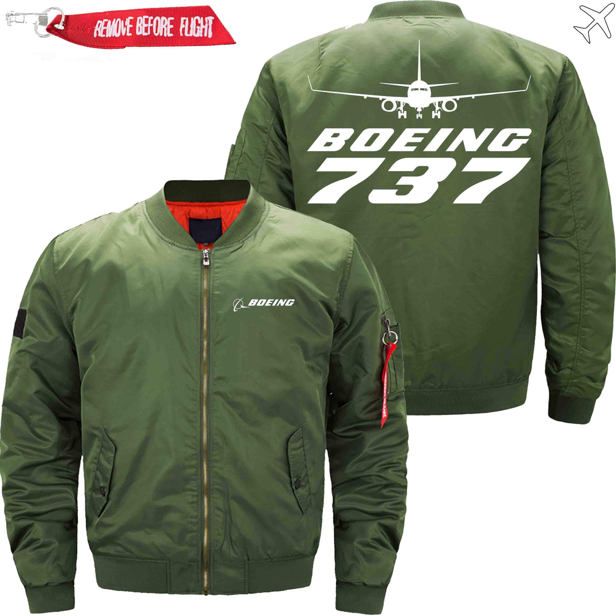 PilotX Jacket Army green thin / XS B 737 Jacket -US Size