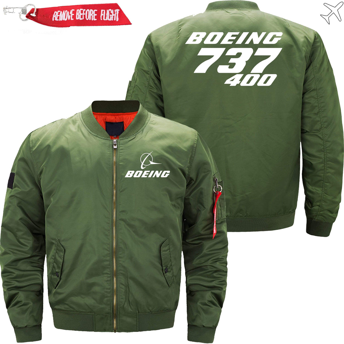 PilotX Jacket Army green thin / XS Boeing 737-400