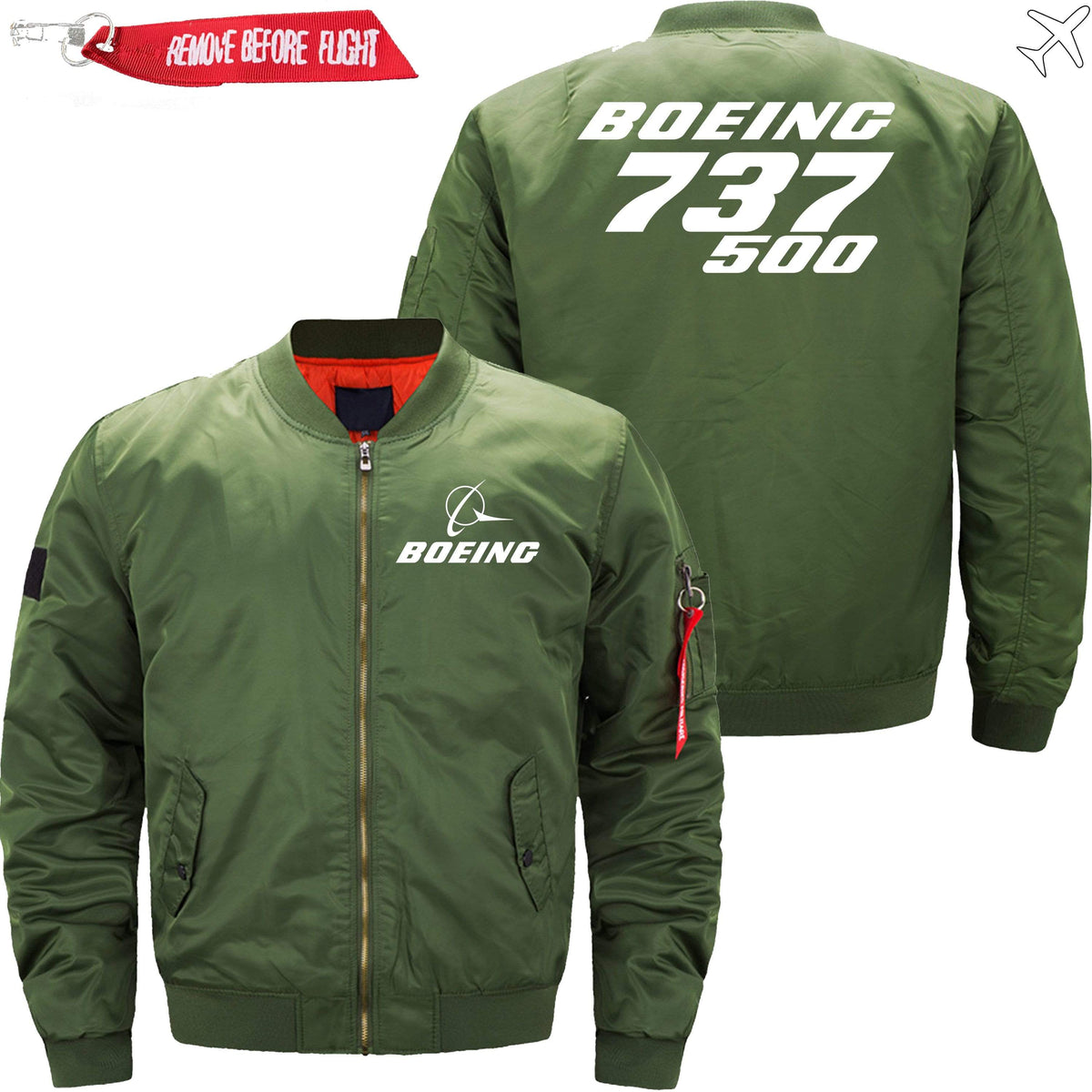 PilotX Jacket Army green thin / XS Boeing 737-500