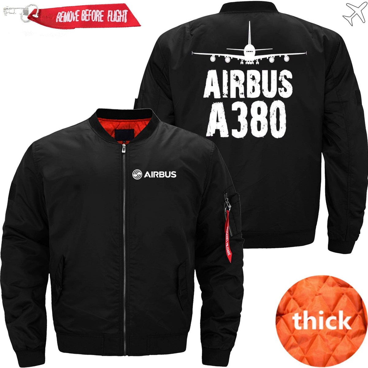 PilotX Jacket Black thick / S Airbus A380 Jacket -US Size