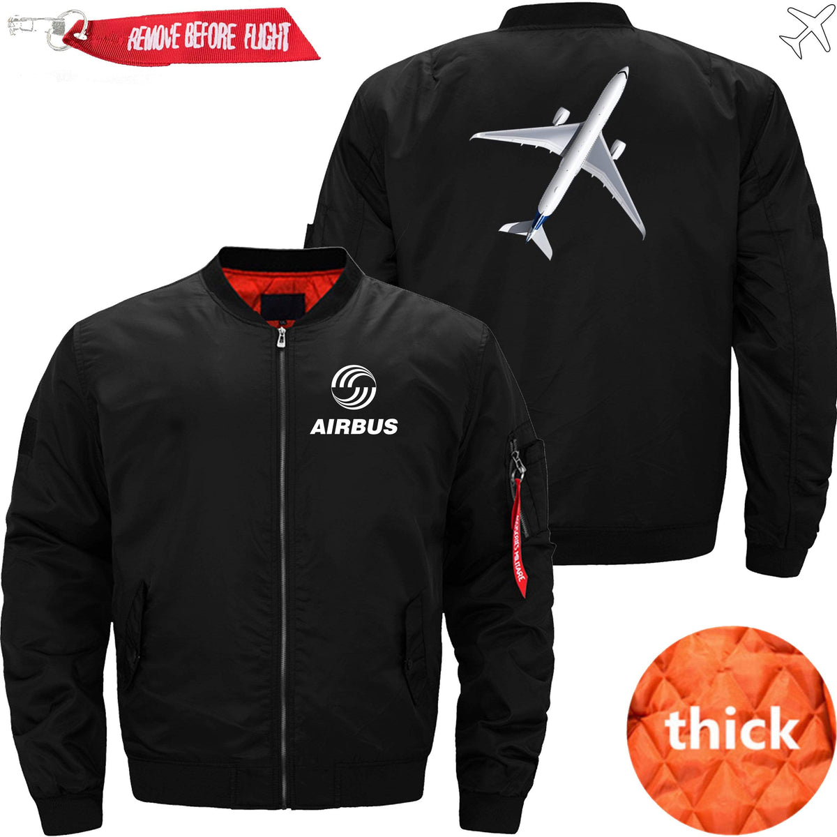 PilotX Jacket Black thick / XS A350 Aircraft