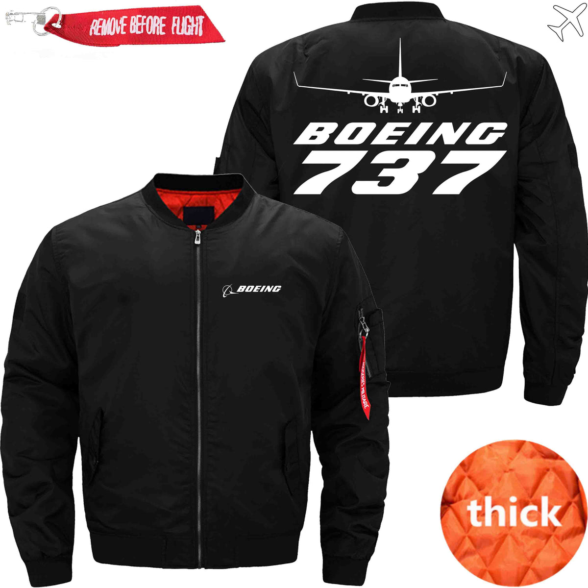 PilotX Jacket Black thick / XS B 737 Jacket -US Size