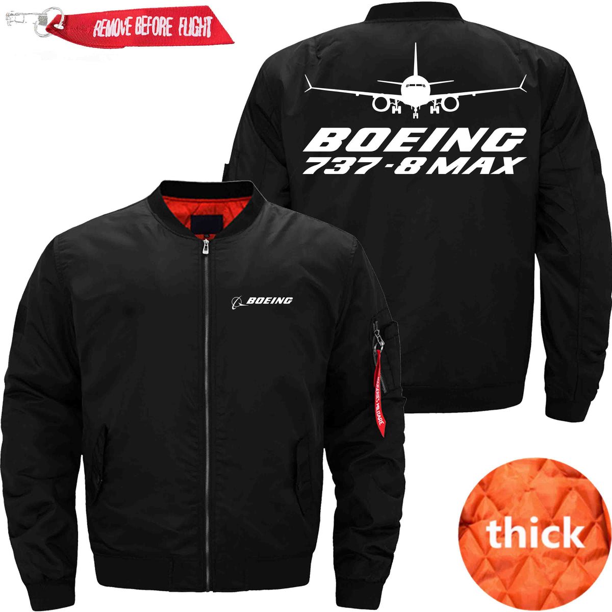 PilotX Jacket Black thick / XS B 737 MAX Jacket -US Size