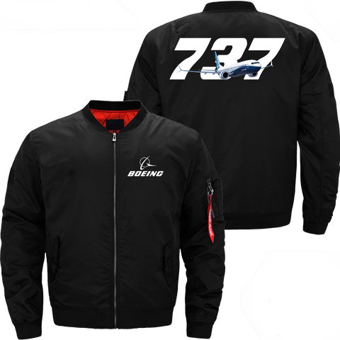 PilotX Jacket Black thin / S B 737 With Aircraft Jacket -US Size