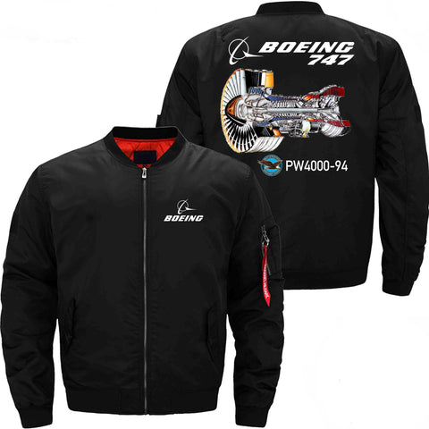 PilotX Jacket Black thin / S B 747 PW4000-94 Jacket -US Size