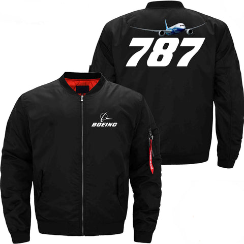 PilotX Jacket Black thin / S B 787 With Aircraft Jacket -US Size