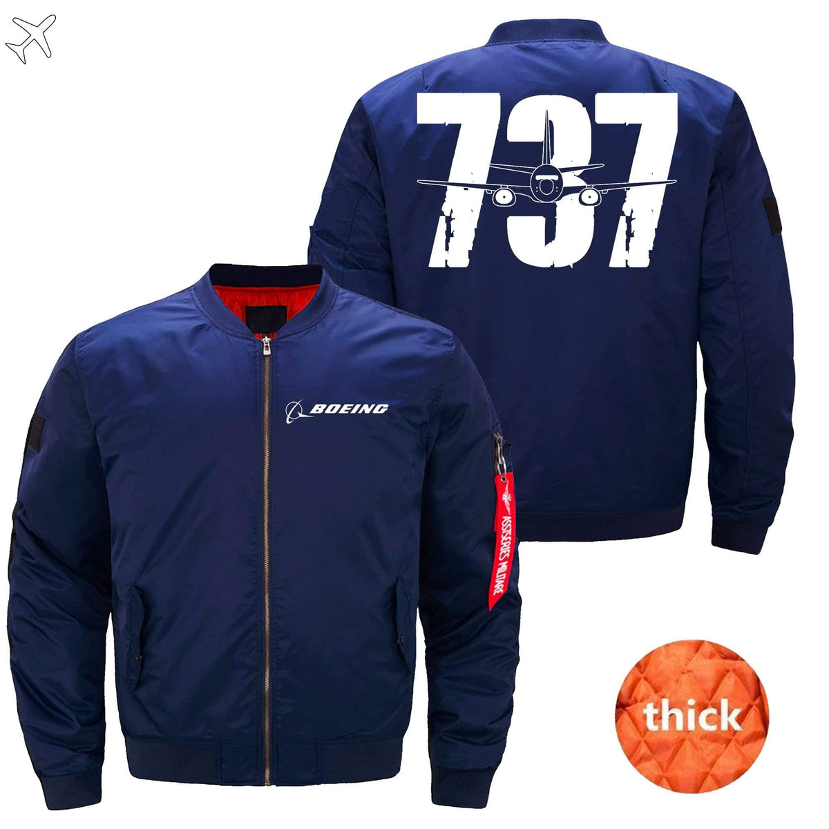 PilotX Jacket Dark blue thick / S The 737 Jacket -US Size