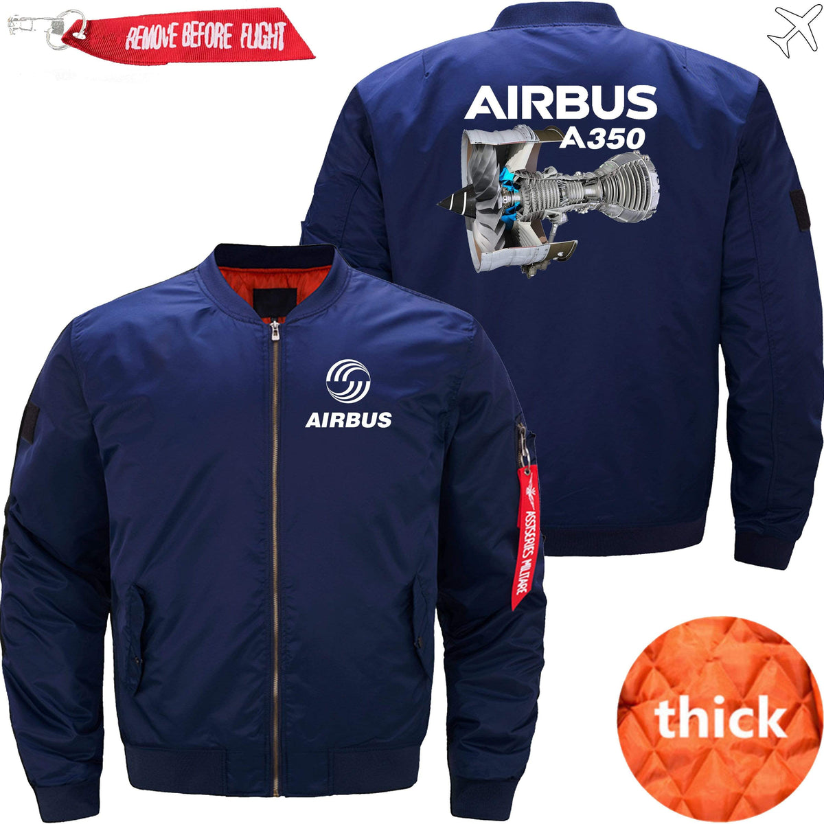 PilotX Jacket Dark blue thick / XS Airbus A350 Engine